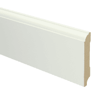 MDF Eigentijdse plint 90x15 wit voorgel. RAL 9010