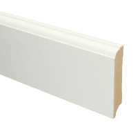 MDF Eigentijdse plint 70x12 wit voorgel. RAL 9010