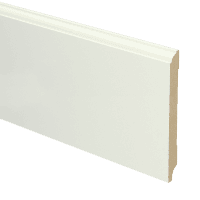 MDF Eigentijdse plint 120x12 wit voorgel. RAL 9010