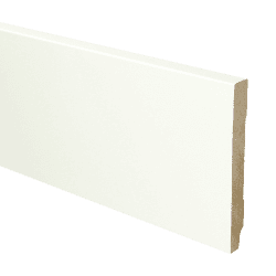 MDF plint recht 120x15 wit gefolied