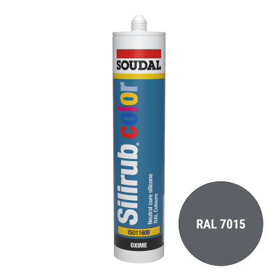 Soudal Siliconenkit RAL 7015 leigrijs 300 ml