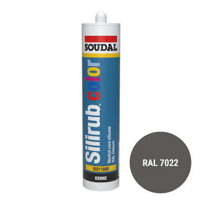 Soudal Siliconenkit RAL 7022 ombergrijs 300 ml