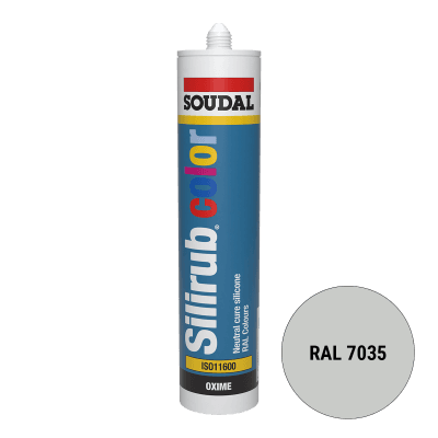 Soudal Siliconenkit RAL 7035 lichtgrijs 300 ml
