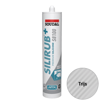 Soudal Siliconenkit Transparant grijs/trijs 300 ml