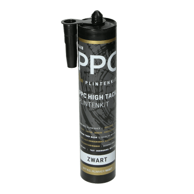 PPC High Tack Plintenkit - zwart RAL 9005 290 ml
