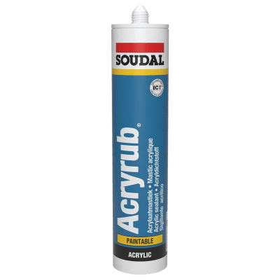 Soudal Acryrub acrylkit zwart 310 ml