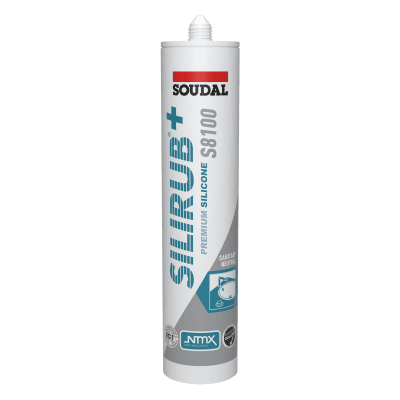 Soudal Siliconenkit S8100 sanitair zwart 300ml
