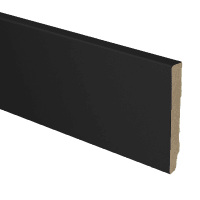 MDF plint recht 90x12 zwart gefolied