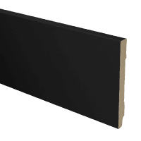 MDF plint recht 120x12 zwart gefolied